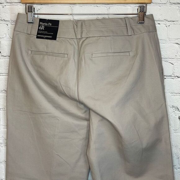 Banana Republic Women’s Khaki Martin Fit Dress Pants size 6R NEW - Picture 3 of 7